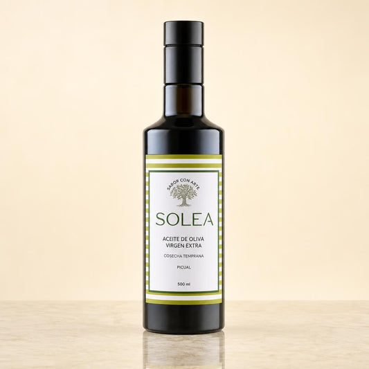 Botella de Aceite de Oliva Virgen Extra Soleá, cosecha temprana, 500 ml